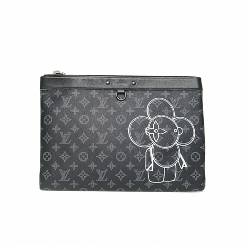 LOUIS VUITTON 黑色PVC2018薇薇安手拿包