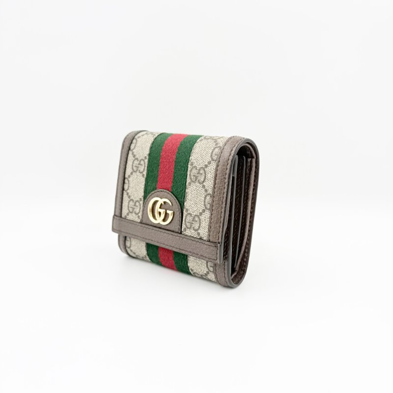 GUCCI - gg老花拼綠紅綠ophidia下蓋短夾-3