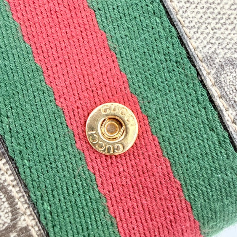 GUCCI - gg老花拼綠紅綠ophidia下蓋短夾-17