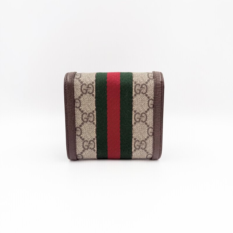 GUCCI - gg老花拼綠紅綠ophidia下蓋短夾-1