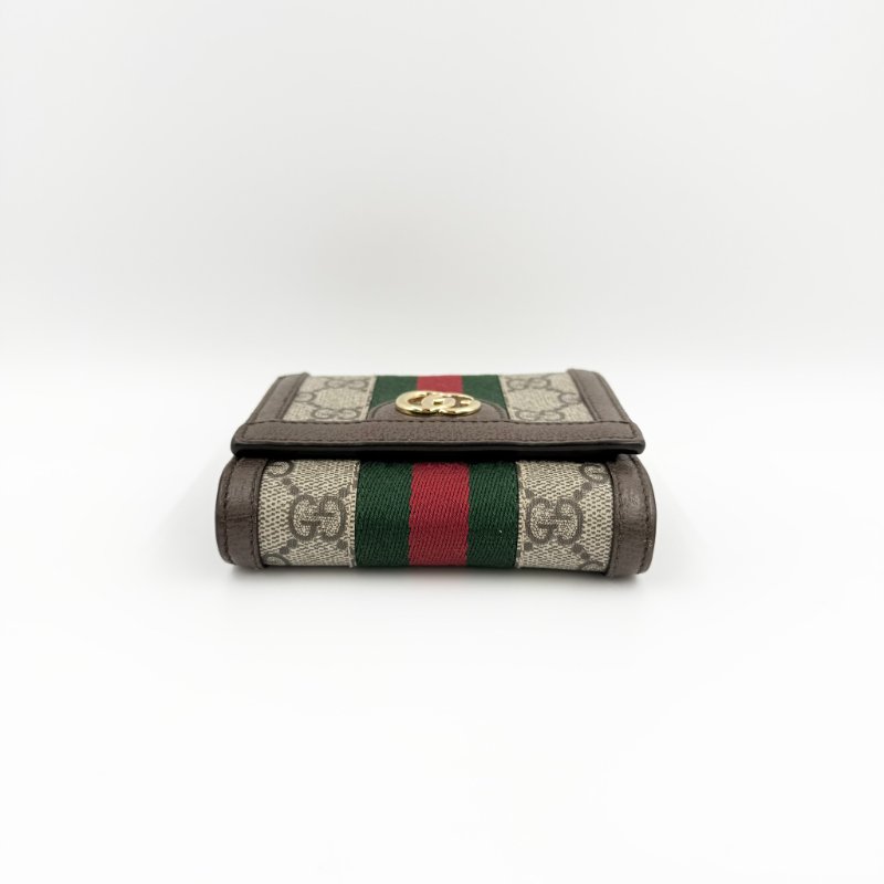 GUCCI - gg老花拼綠紅綠ophidia下蓋短夾-4
