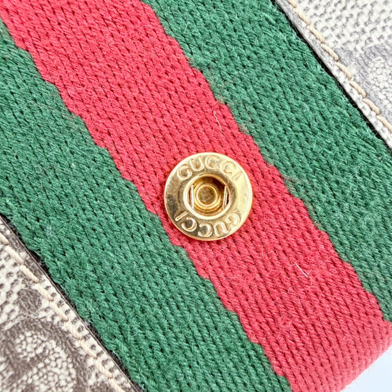 GUCCI - gg老花拼綠紅綠ophidia下蓋短夾-15