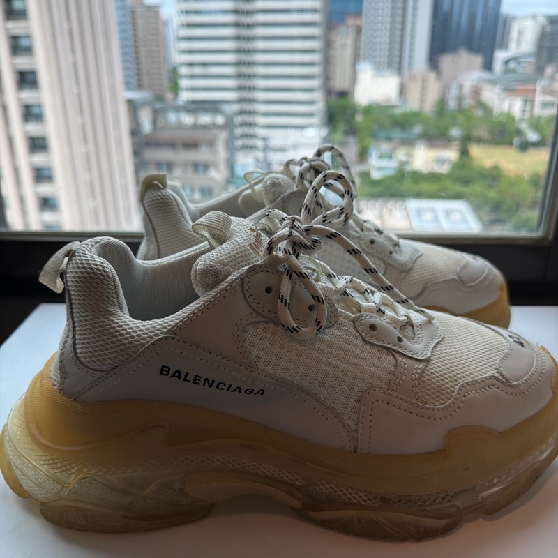 Balenciaga巴黎世家 Triple S Clear Sole 白色氣墊鞋 42-3