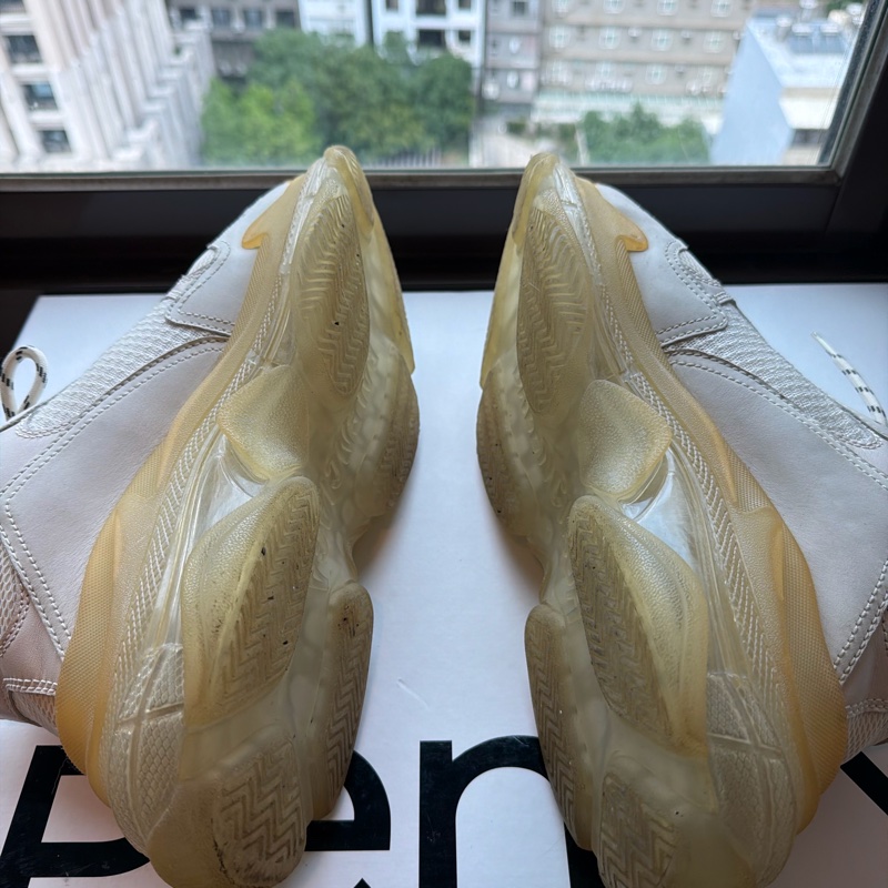 Balenciaga巴黎世家 Triple S Clear Sole 白色氣墊鞋 42-4