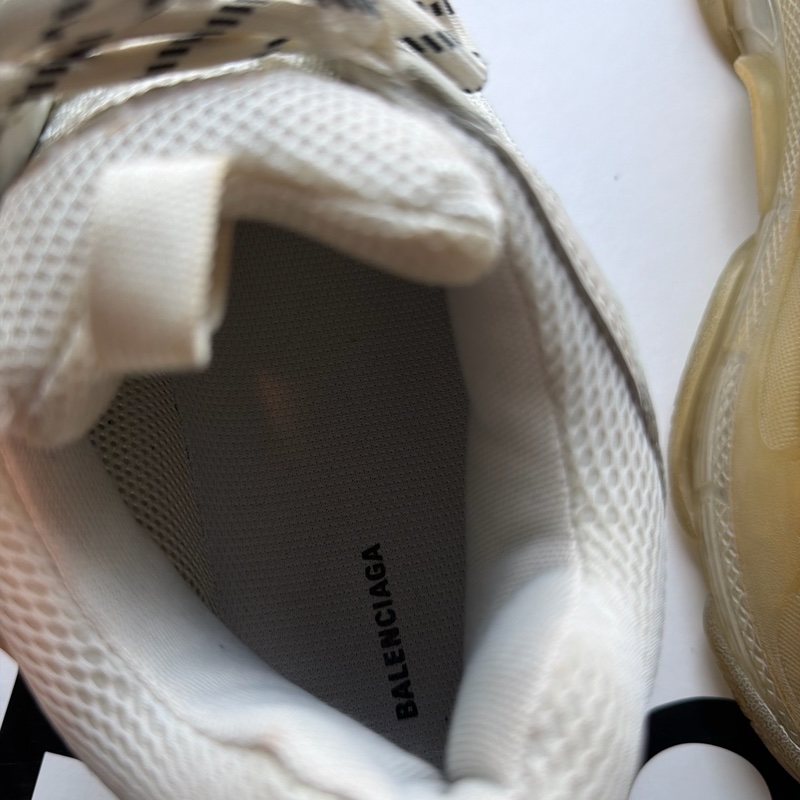 Balenciaga巴黎世家 Triple S Clear Sole 白色氣墊鞋 42-7