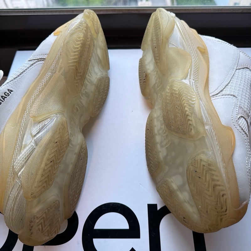 Balenciaga巴黎世家 Triple S Clear Sole 白色氣墊鞋 42-14