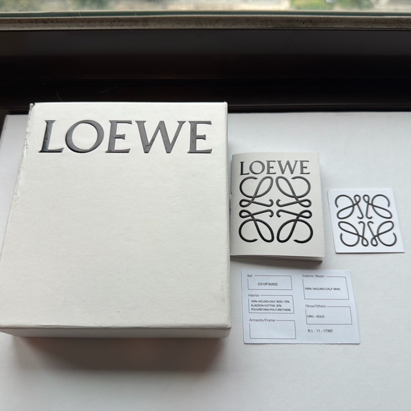 LOEWE Coin cardholder 零錢 卡夾 C660Z40X07 焦糖拚沙色拉鍊卡夾 原廠盒子-13