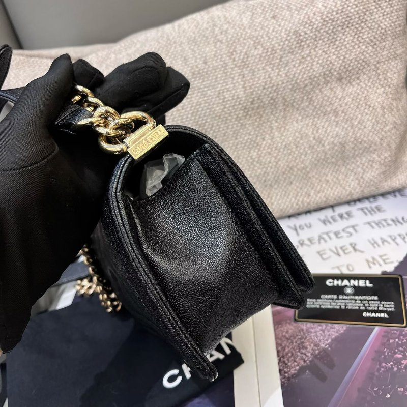 近新品 香奈兒/Chanel LEBOY小號v紋 荔枝紋牛皮-2