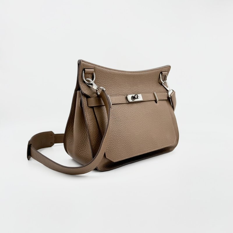 HERMES - 3G栗棕色銀釦T/C Jypsière - 28CM-5