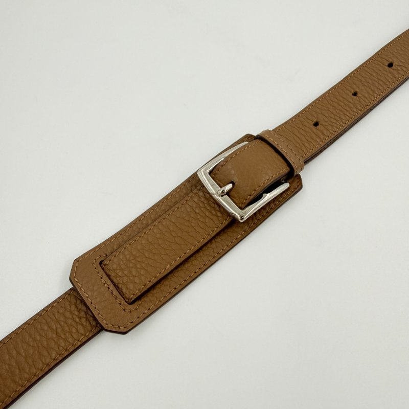 HERMES - 3G栗棕色銀釦T/C Jypsière - 28CM-10