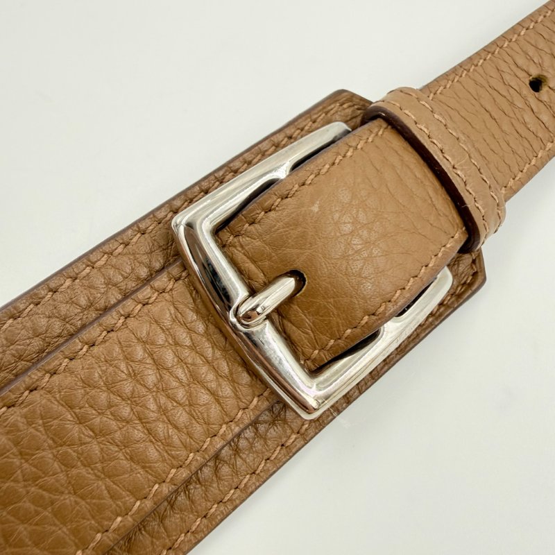HERMES - 3G栗棕色銀釦T/C Jypsière - 28CM-11
