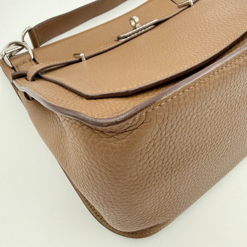 HERMES - 3G栗棕色銀釦T/C Jypsière - 28CM-12