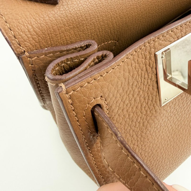 HERMES - 3G栗棕色銀釦T/C Jypsière - 28CM-18