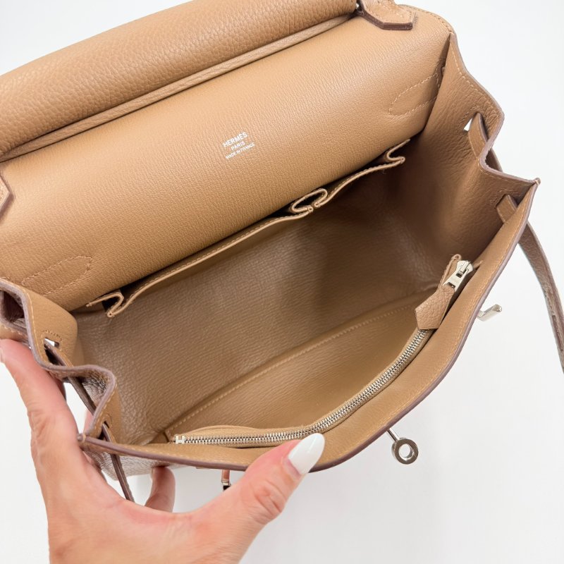 HERMES - 3G栗棕色銀釦T/C Jypsière - 28CM-22