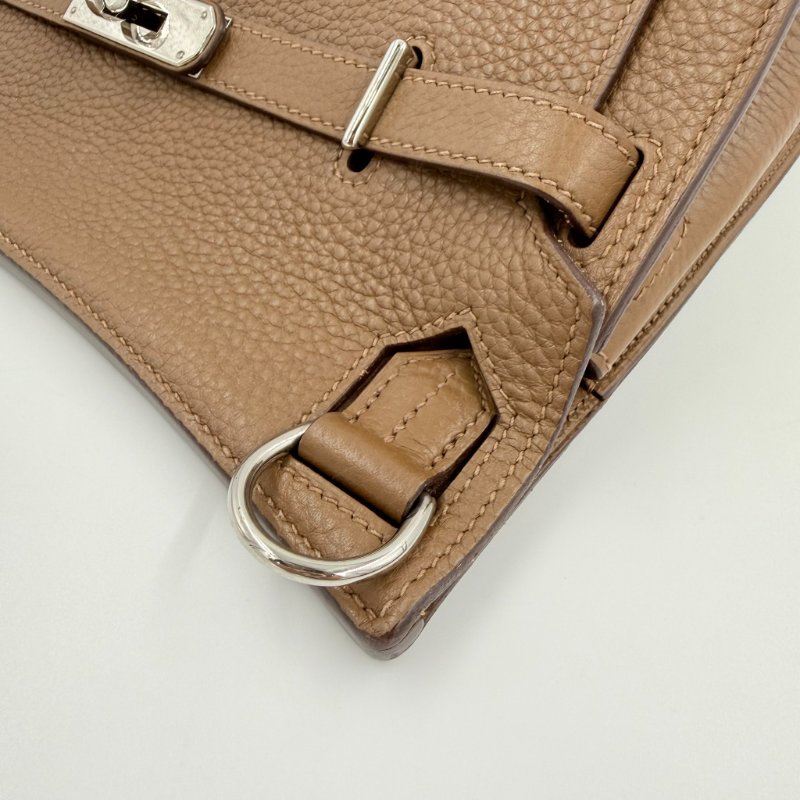 HERMES - 3G栗棕色銀釦T/C Jypsière - 28CM-24