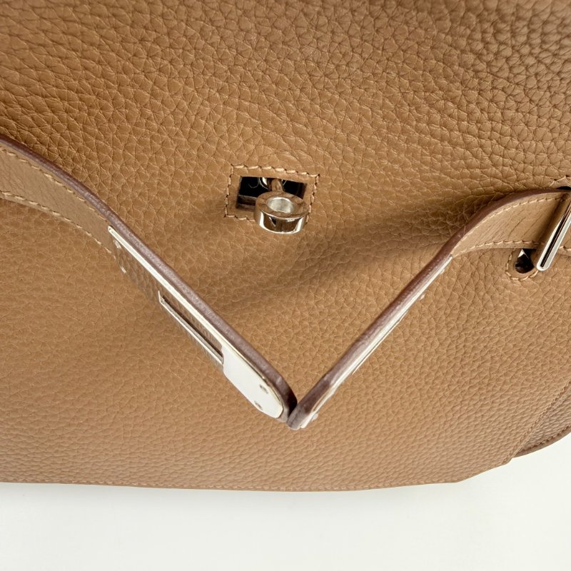 HERMES - 3G栗棕色銀釦T/C Jypsière - 28CM-26
