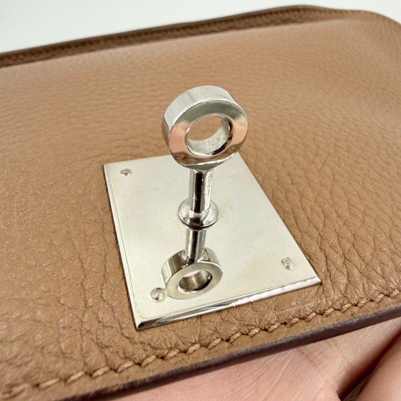 HERMES - 3G栗棕色銀釦T/C Jypsière - 28CM-27