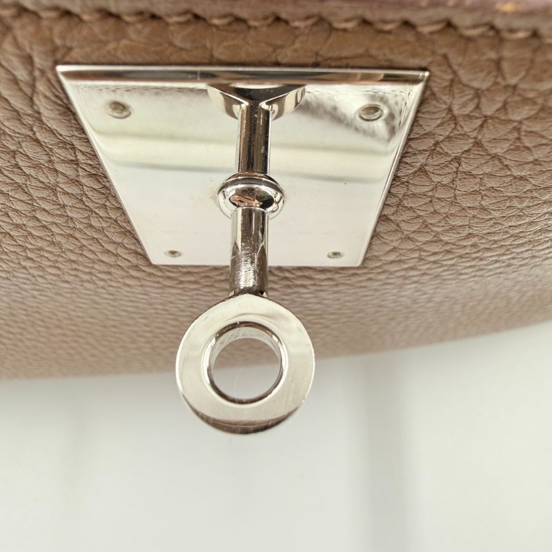 HERMES - 3G栗棕色銀釦T/C Jypsière - 28CM-30