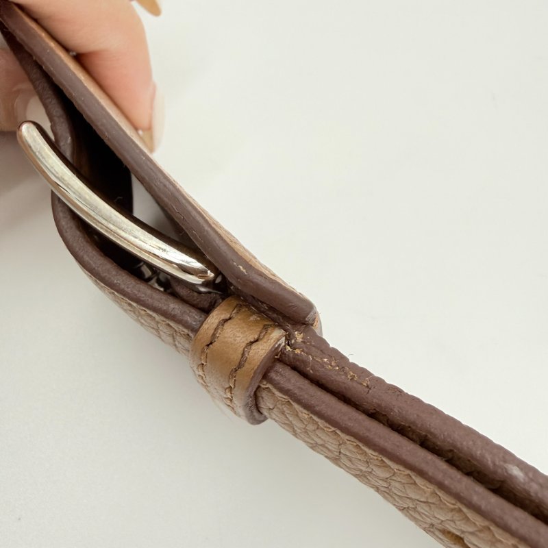 HERMES - 3G栗棕色銀釦T/C Jypsière - 28CM-31