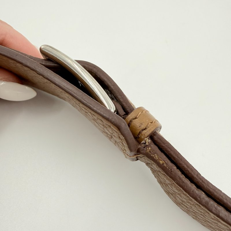 HERMES - 3G栗棕色銀釦T/C Jypsière - 28CM-32