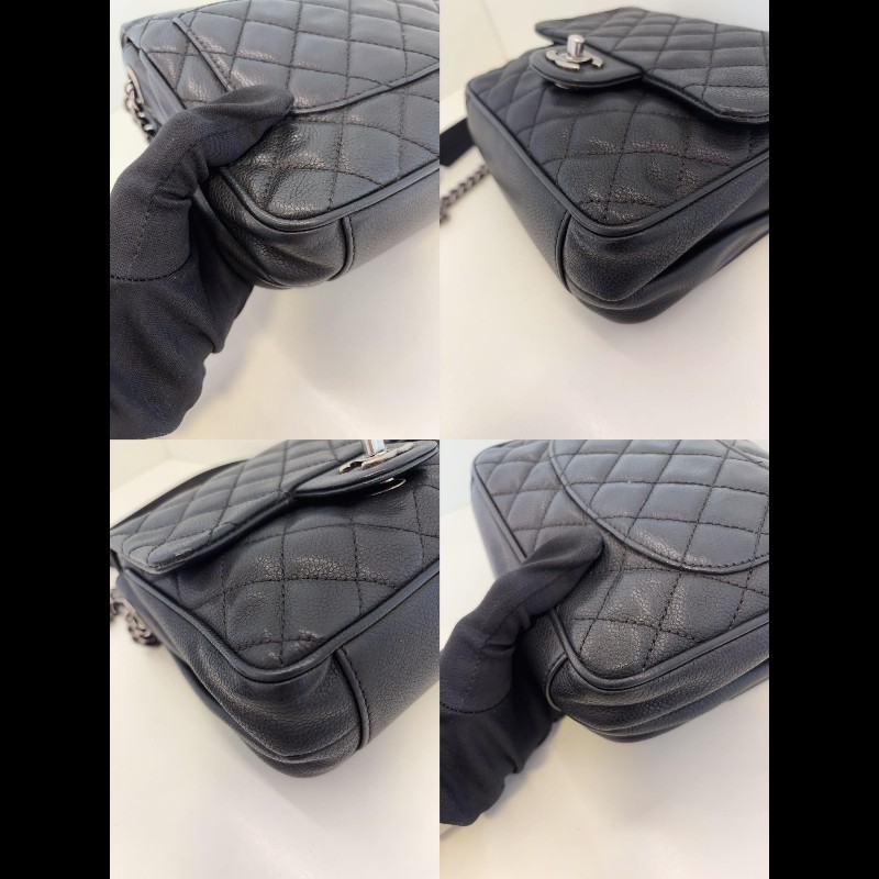 Chanel mini square 
黑銀荔枝牛皮-5