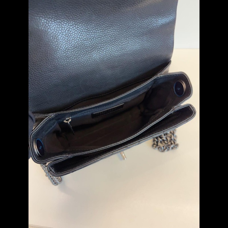 Chanel mini square 
黑銀荔枝牛皮-7