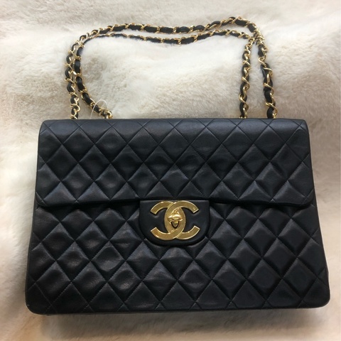 Chanel 貝嫂黑金 羊皮33cm  XC453