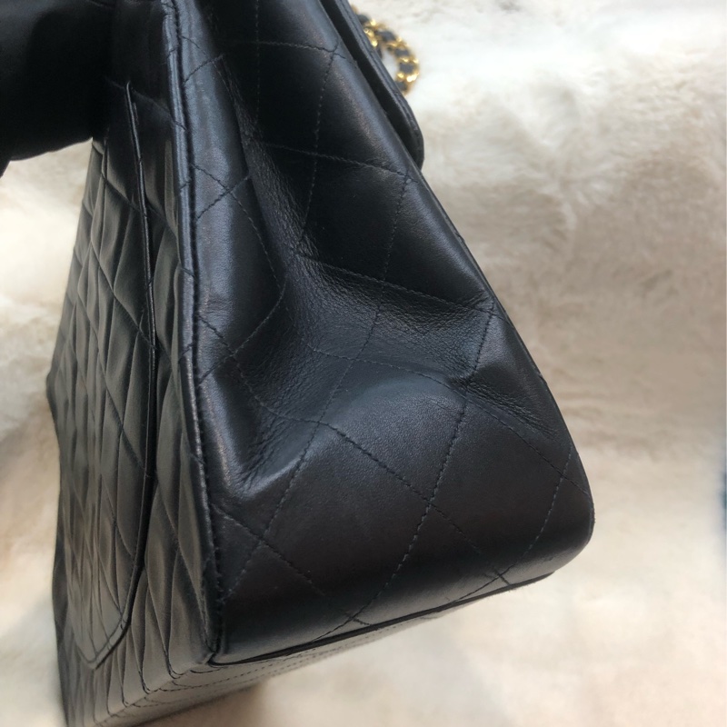 Chanel 貝嫂黑金 羊皮33cm  XC453-2