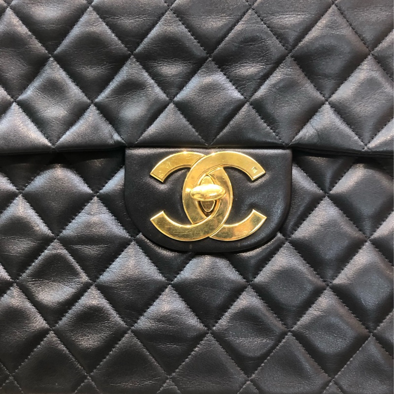 Chanel 貝嫂黑金 羊皮33cm  XC453-5