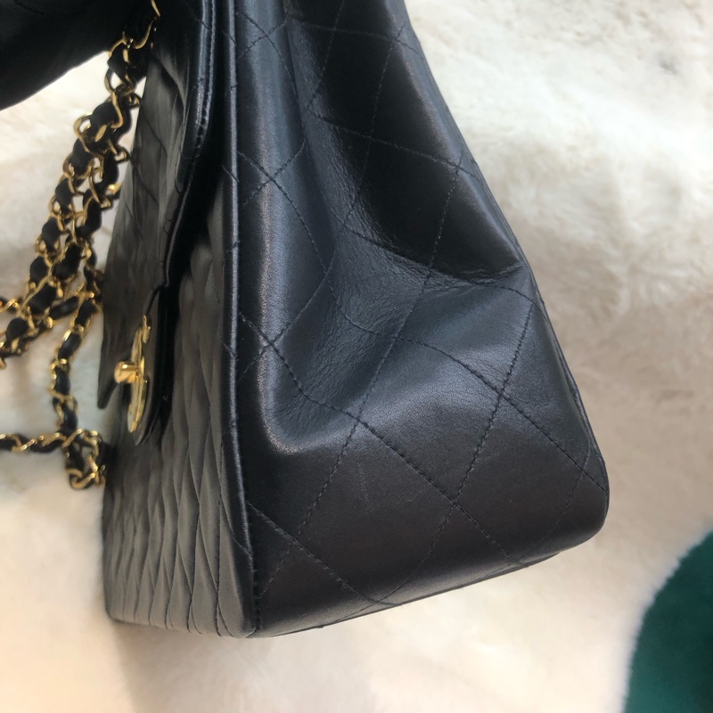 Chanel 貝嫂黑金 羊皮33cm  XC453-8