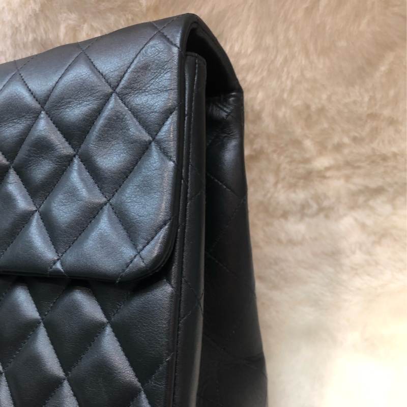 Chanel 貝嫂黑金 羊皮33cm  XC453-12