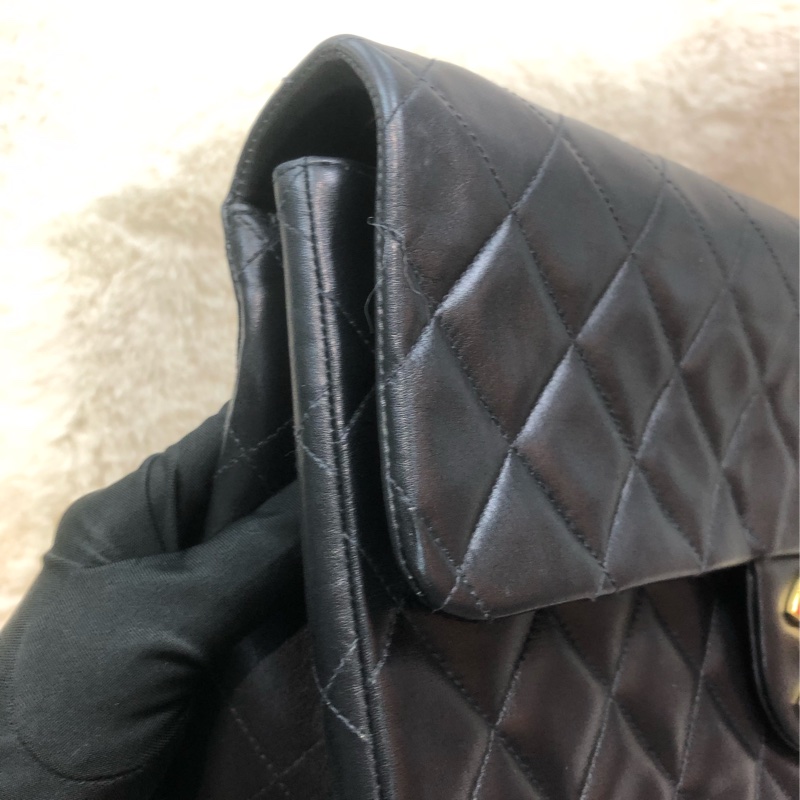 Chanel 貝嫂黑金 羊皮33cm  XC453-13