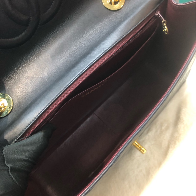 Chanel 貝嫂黑金 羊皮33cm  XC453-15