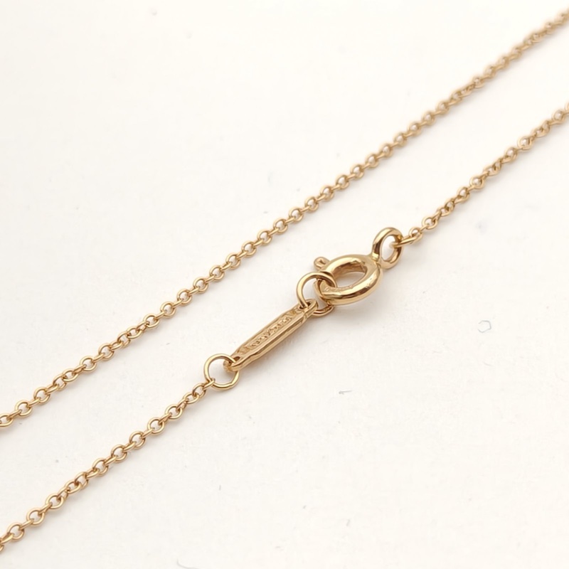 TIFFANY&CO TiffanyKeys皇冠鑰匙項鏈中號半鑽18K玫瑰金/鑽石-3