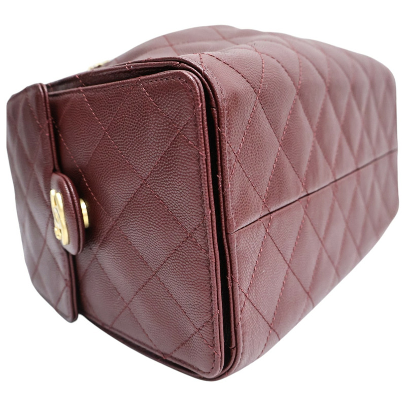 酒紅色 菱格紋 牛皮 25 小型 鍊帶 肩背包【CHANEL 香奈兒】 AS5293-13