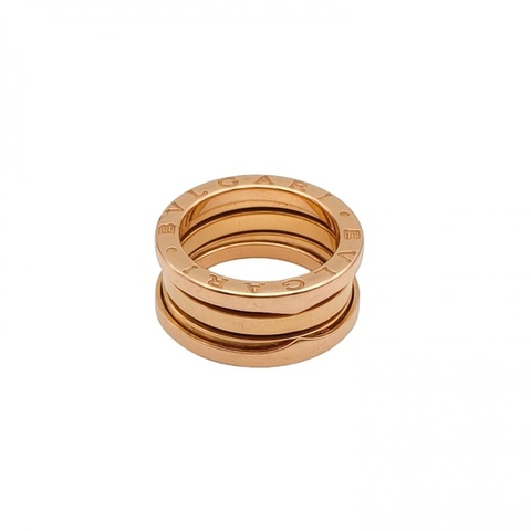 BVLGARI B.ZERO1彈簧戒指三圈18K玫瑰金49