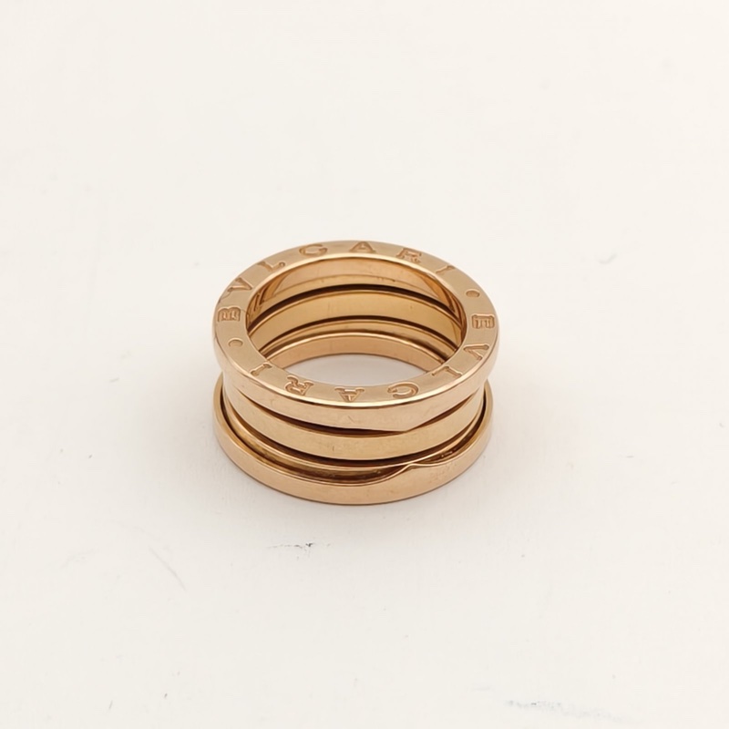 BVLGARI B.ZERO1彈簧戒指三圈18K玫瑰金49-1