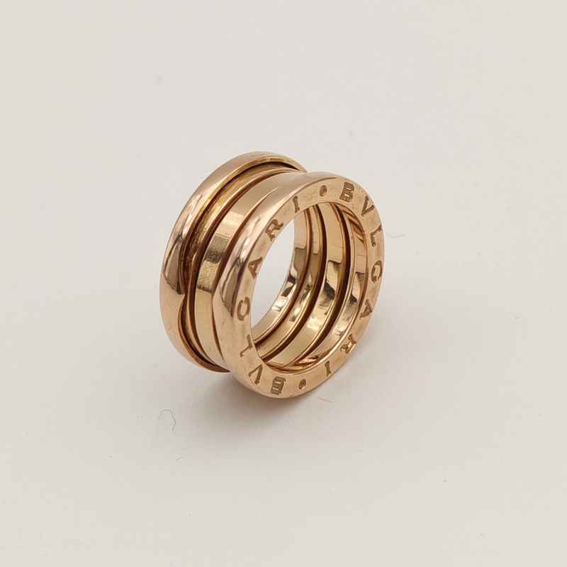 BVLGARI B.ZERO1彈簧戒指三圈18K玫瑰金49-4