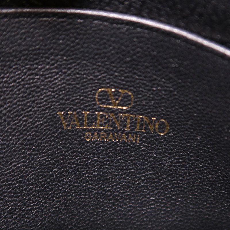 Valentino 【激減優惠】牛皮皮革V Logo Cross Bag金扣肩背袋-10