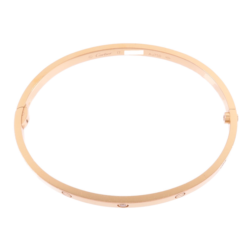 CARTIER 18K玫瑰金Love Bracelet鑽石手鐲-3