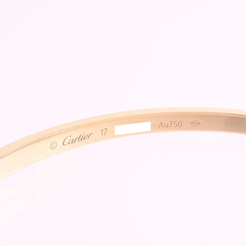 CARTIER 18K玫瑰金Love Bracelet鑽石手鐲-4
