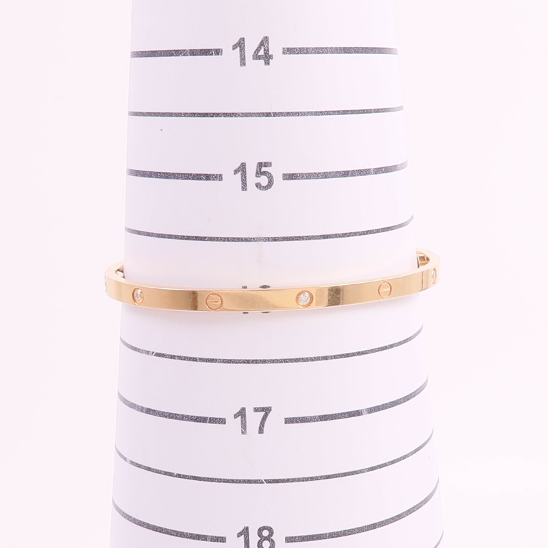 CARTIER 18K玫瑰金Love Bracelet鑽石手鐲-9