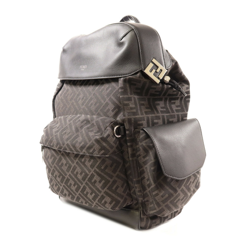 FENDI 【激減優惠】帆布Backpack銀扣背包-2