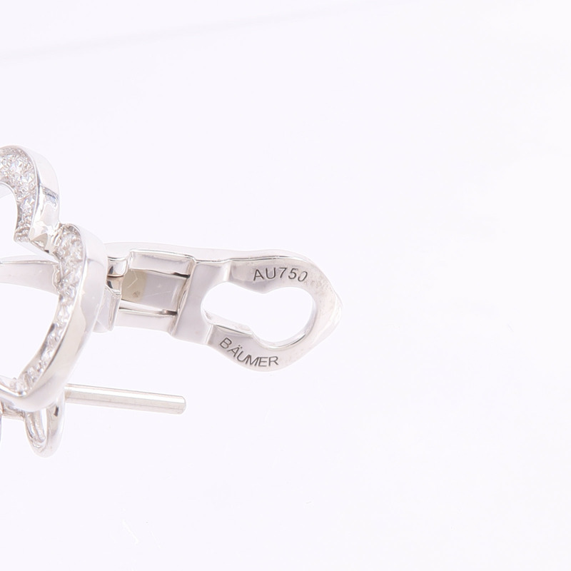 CHANEL 18K白金Fil De Camelia Earrings鑽石耳環-5