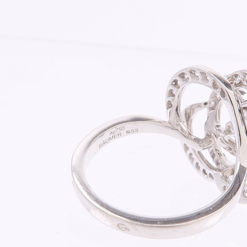 CHANEL 18K白金Camellia Ring鑽石戒指-4