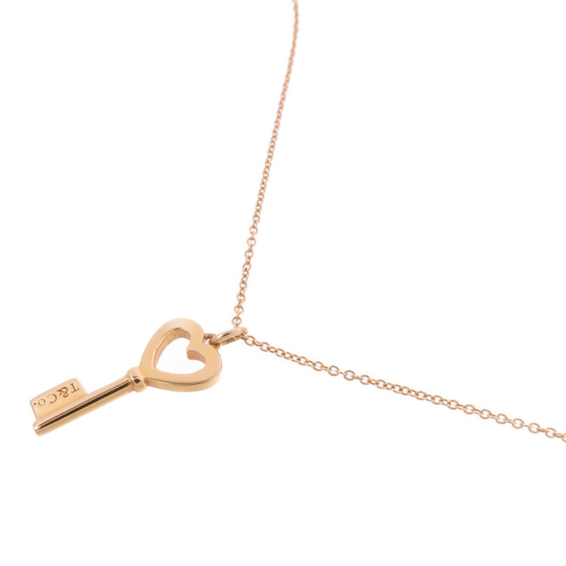 TIFFANY＆CO 18K玫瑰金Heart Key Pendant項鍊-2