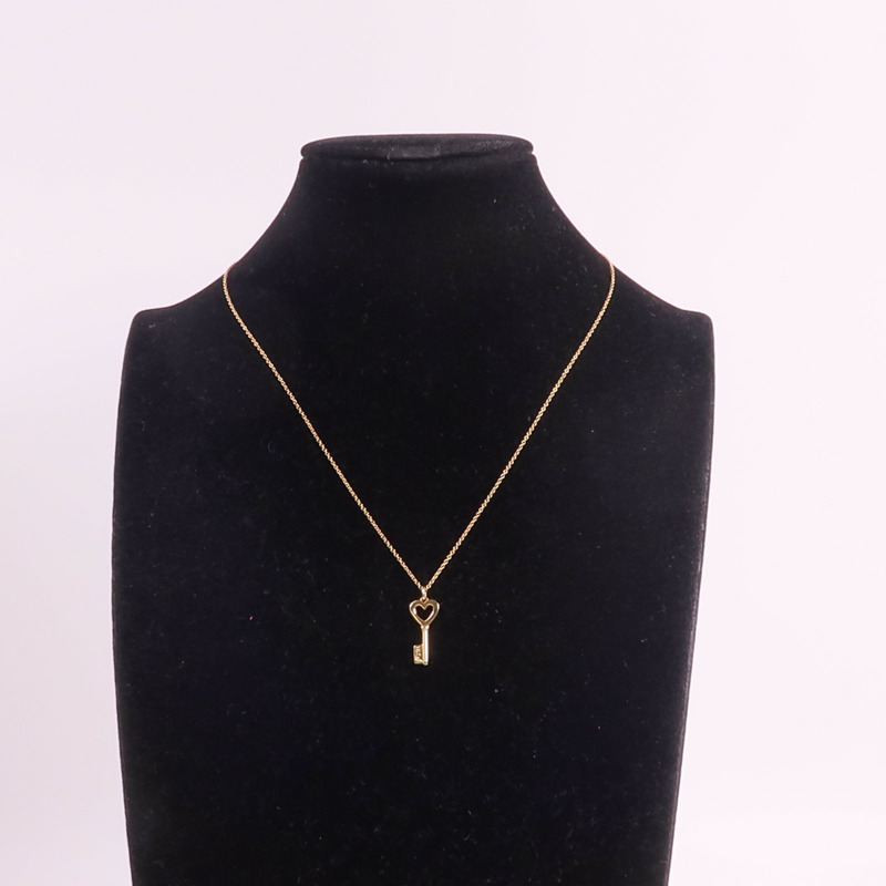 TIFFANY＆CO 18K玫瑰金Heart Key Pendant項鍊-9