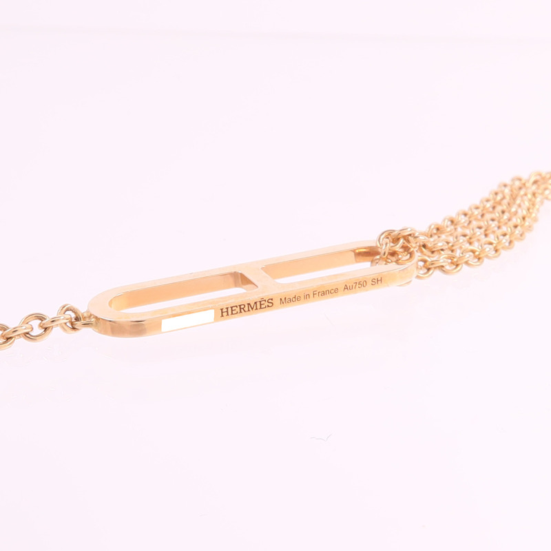 HERMES 18K玫瑰金Chaine d'ancre Necklace項鍊-3