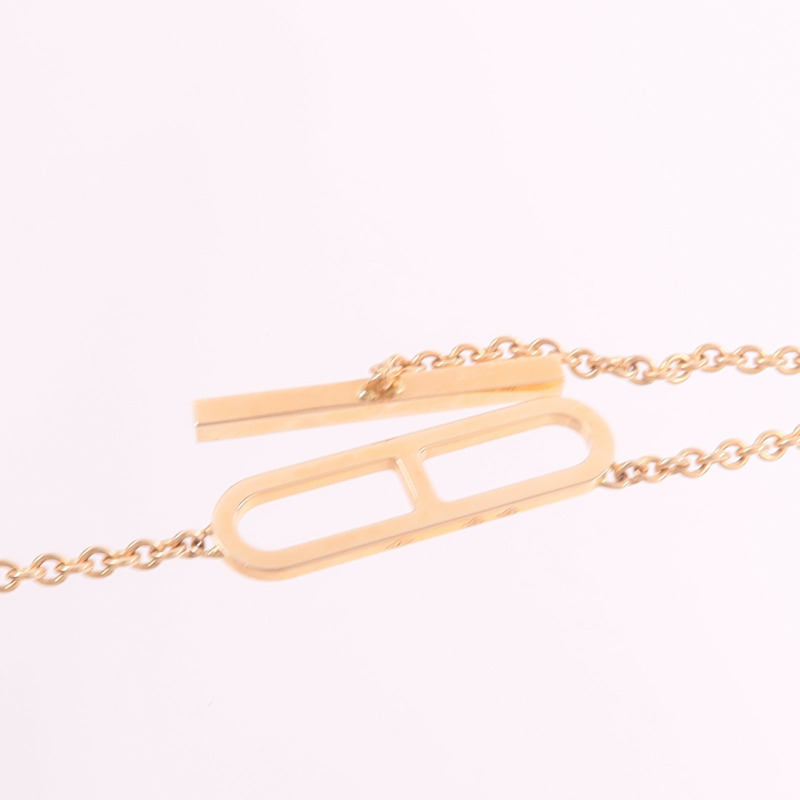 HERMES 18K玫瑰金Chaine d'ancre Necklace項鍊-6