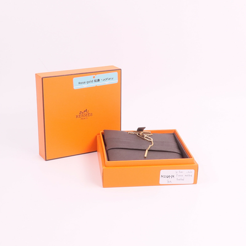 HERMES 18K玫瑰金Chaine d'ancre Necklace項鍊-7